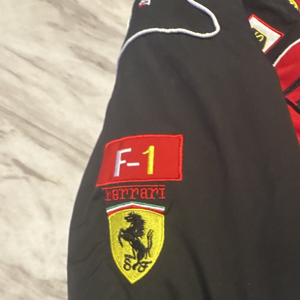 Mens Ferrari Racing Jacket With Embroidered Logos Size Large - Picture 5 of 14